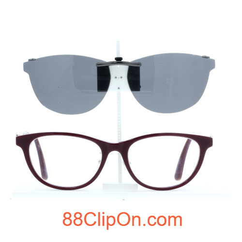 Our clip-on sunglasses will make your prescription eyeglasses appear like another pair of prescription sunglasses of the same model and size because we custom make it to the shape, size, and curve of your frame. Here is your favorite eyeglasses with our custom-made, featherweight polarized clip-on sunglasses (100% UVA and UVB or 400 UV protection from harmful sun rays). Your satisfaction is guaranteed!