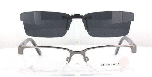 BURBERRY B1156-52X17 Polarized Clip-On 