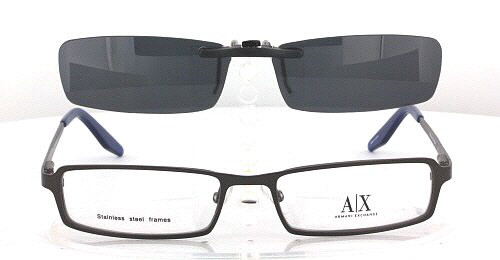 Custom Made for ARMANI EXCHANGE AX100-52X17 Polarized Clip-On Sunglasses  (Eyeglasses Not Included)
