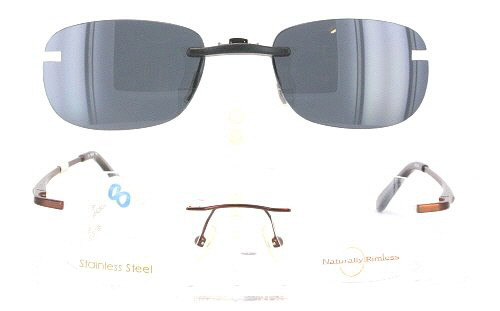 Rectangle Cut Rimless Sunglasses Tinted Lens Eyewear Shades