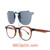Your left side view. Check out our design to secure the polarized lenes on your frame without ugly bar and prongs to add more weights to your prescription eyeglasses.