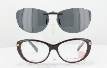 Custom Made for NINA RICCI NR2751F-52X14-T Polarized Clip-On Sunglasses  (Eyeglasses Not Included)