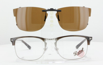 Custom Made for Persol 8359V-51X19 Polarized Clip-On Sunglasses (Eyeglasses  Not Included)