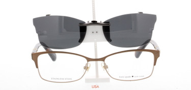 Custom made for KATE SPADE prescription Rx eyeglasses: KATE SPADE LAURIANNE-52X16  Polarized Clip-On Sunglasses