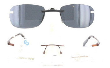 Custom Made for Naturally Rimless NR407-52x20 Polarized Clip-On Sunglasses  (Eyeglasses Not Included)