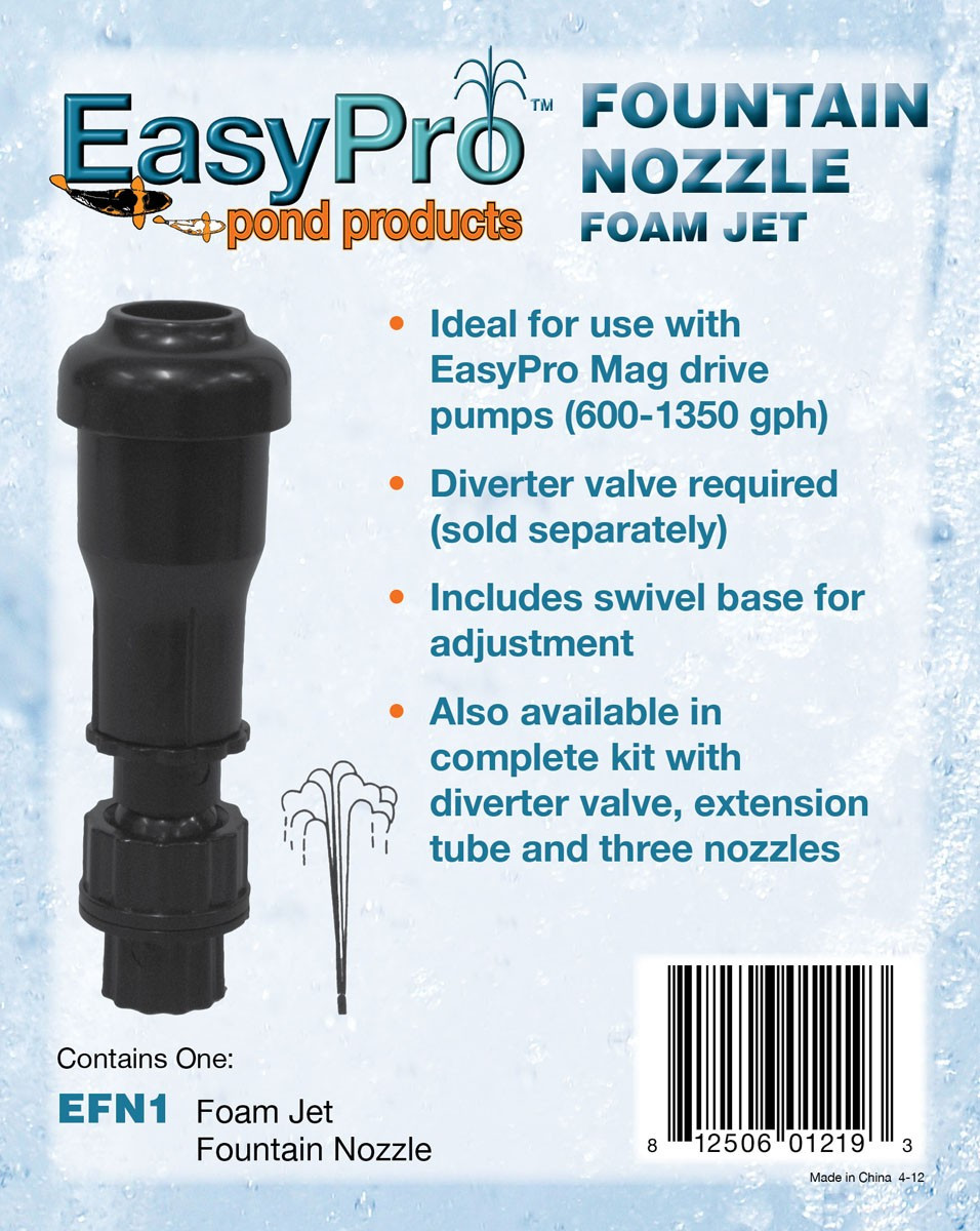 EasyPro Foam Jet Nozzle Pond Fountains Pond Supplies & Equipment