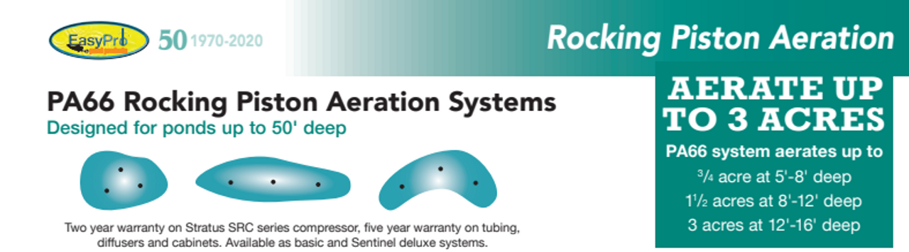 1/2 HP Stratus Gen 2 Rocking Piston Pond Aeration System