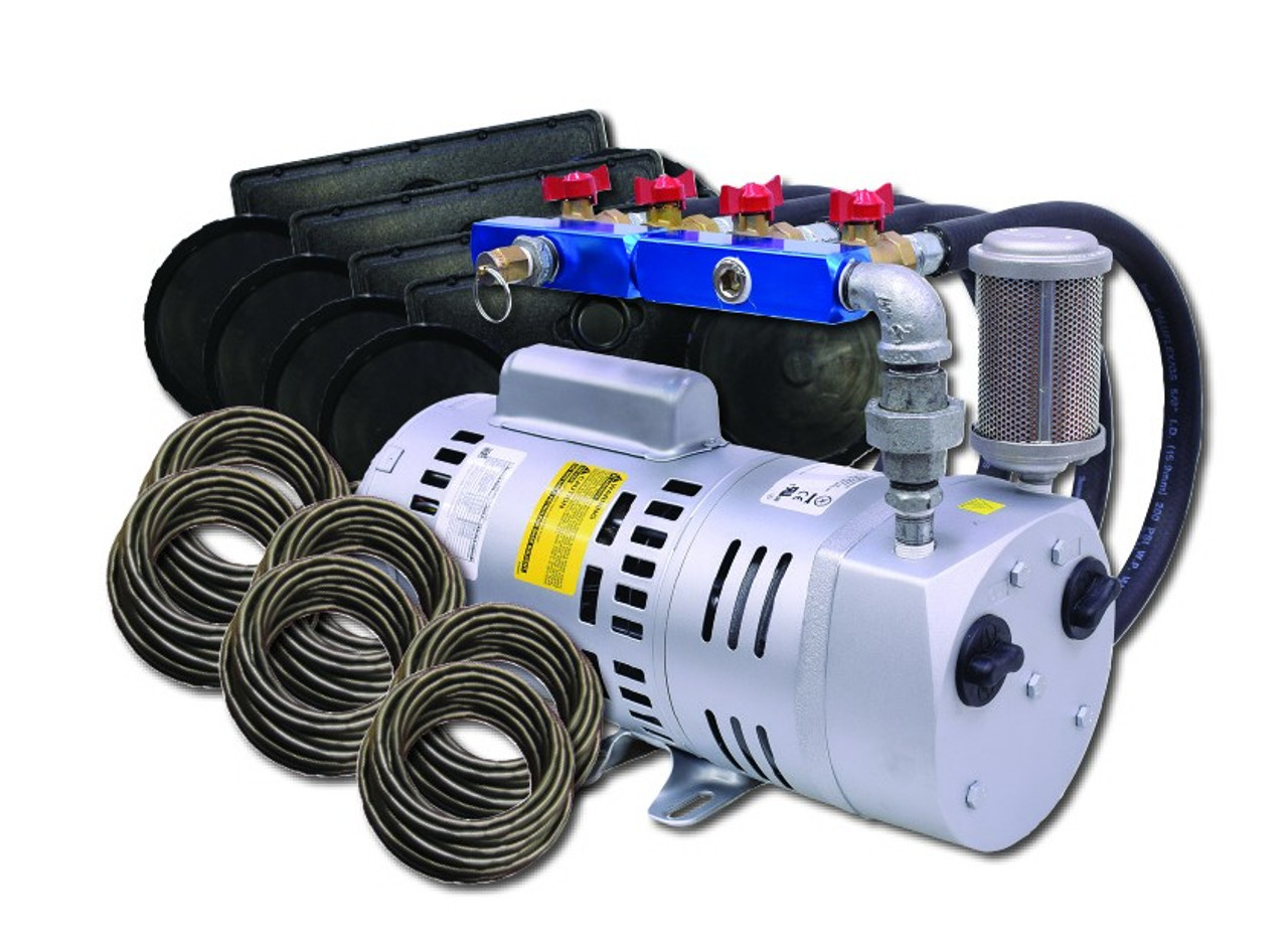 3/4 HP Rotary Vane Pond Aeration System w/ Diffusers and Tubing