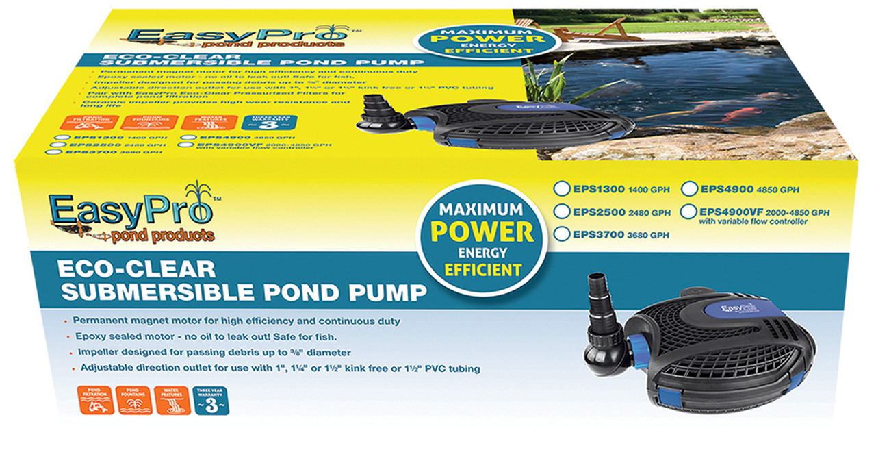 EasyPro Eco-Clear Pond and Waterfall  Pump - 3680 gph (FREE SHIPPING)