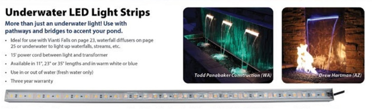 23" LED Light Strip w/ Transformer - White