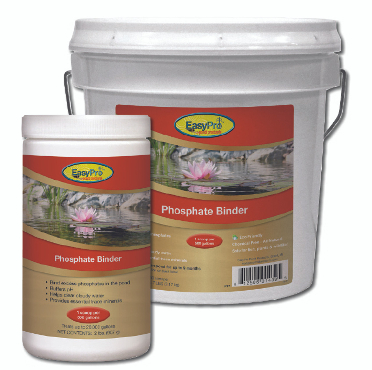 EasyPro Natural Phosphate Binder is natural plant based powder formulation provides a non-chemical alternative to using aluminum sulfate (ALUM) in koi ponds and watergardens.