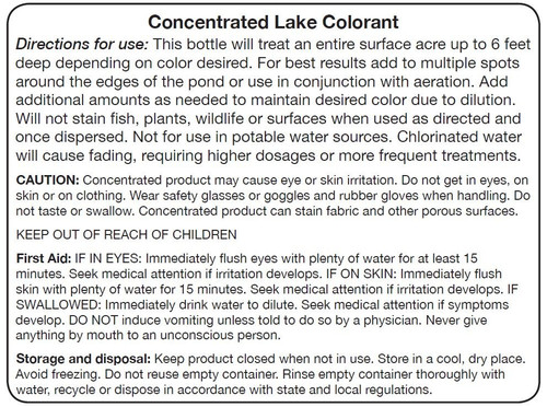 EasyPro Concentrated Serenity Blue Pond Dye - 1 quart