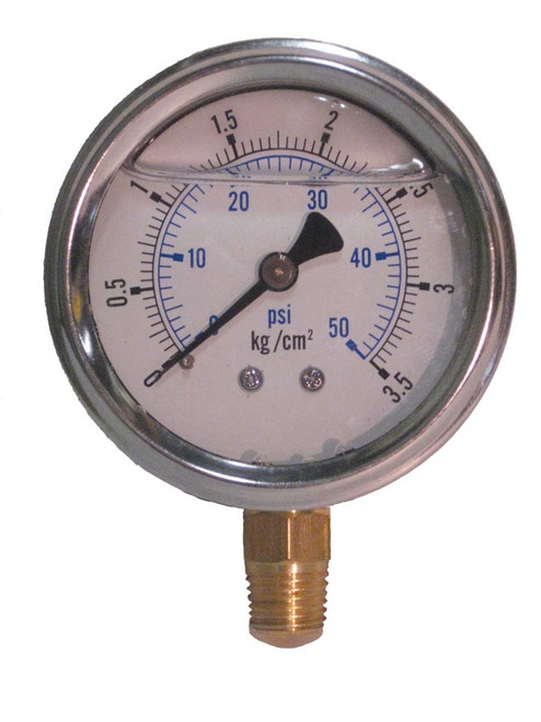 Liquid Filled Pressure Gauge - 0-50 PSI