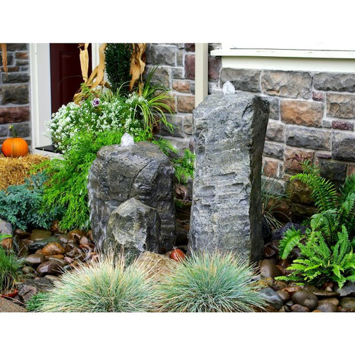 Blue Thumb Double Cascade Fountain Kit with Accent Rock by Blue Thumb