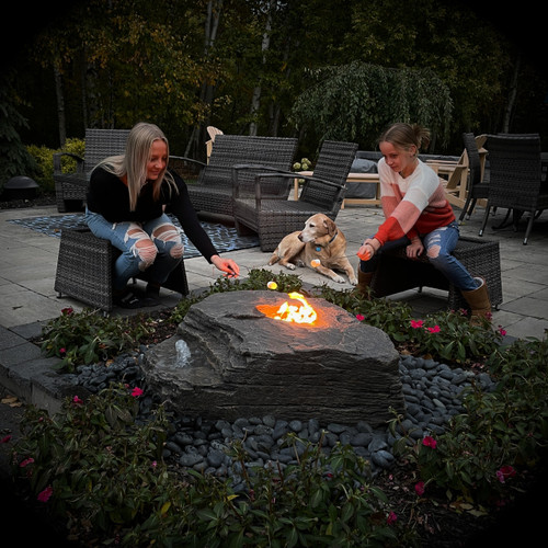 Blue Thumb Boulder Fire & Water Fountain Kit - LA3600K  by Blue Thumb