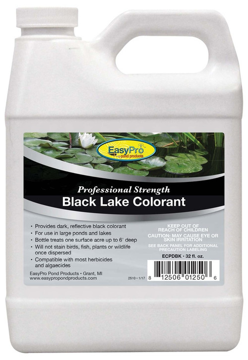 EasyPro Concentrated Black Pond Dye 1 Quart Pond Water Dye Pond