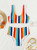 2pcs Set Women's Bikini Sets - Striped Mixed Color, Smooth High Stretch Polyester Knit Fabric - Swimming | Machine Wash | Sleeveless Crew Neck