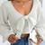 Rosette Bow Knit Sweater