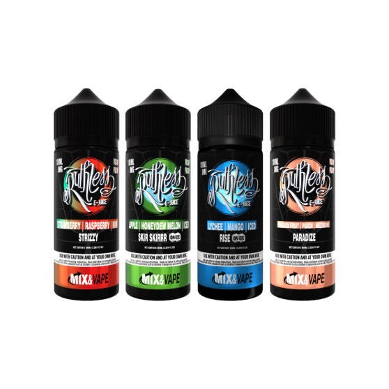 0mg Ruthless 120ml Shortfill (70VG/30PG)
