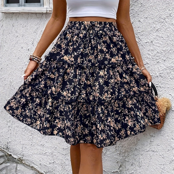 Lace Floral Skirt