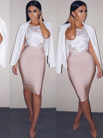 Mini Lace Bandage Bodycon Skirt