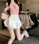 High Waist Mini Lace White Skirt