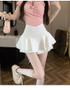 High Waist Mini Lace White Skirt