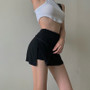 High Waist A-Line Mini Split Skirt