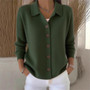 Knitted Solid Button Cardigan