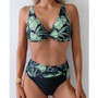 High Waist Floral Bandage Bikini Set