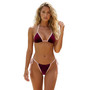 Low Waist Lace Bandage Halter Bikini Set