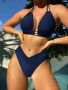High Waist Push Up Halter Bikini Set