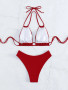 High Waist Push Up Halter Bikini Set