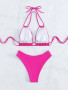 High Waist Push Up Halter Bikini Set