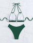 High Waist Push Up Halter Bikini Set