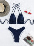 High Waist Push Up Halter Bikini Set