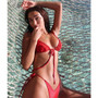 Low Waist Mini Bandage Halter Bikini Set
