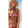 Low Waist Mini Bandage Halter Bikini Set