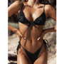 Low Waist Mini Bandage Halter Bikini Set