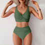 High Waist Ruched Bikini Set
