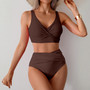 High Waist Ruched Bikini Set
