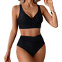 High Waist Ruched Bikini Set