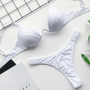 Low Waist V-Neck Push Up Bikini Set