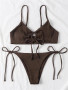 Low Waist Solid Bikini Set