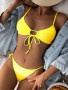 Low Waist Solid Bikini Set