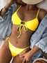 Low Waist Solid Bikini Set