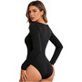 V-Neck Lace Ruched Bodycon Bodysuit