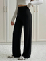 High Waist Lace Solid Trousers