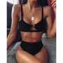 High Waist Push Up Halter Bikini Set