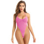 Mesh Sheer Backless Halter Bodysuit
